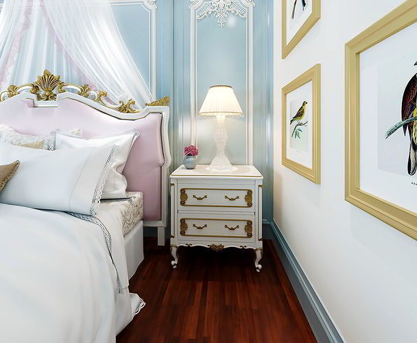 European style children room 3D model 4