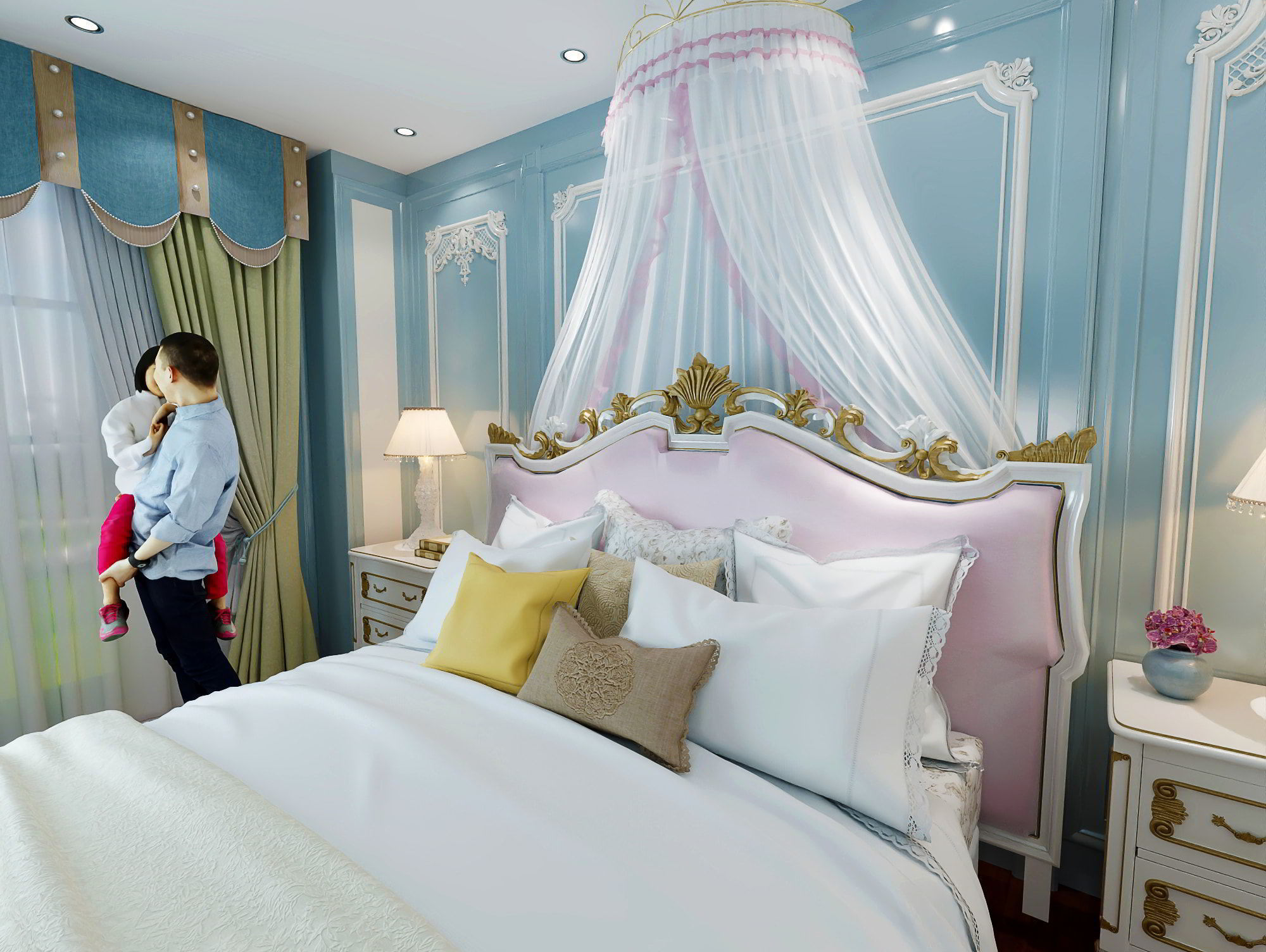 European style children room 3D model_5