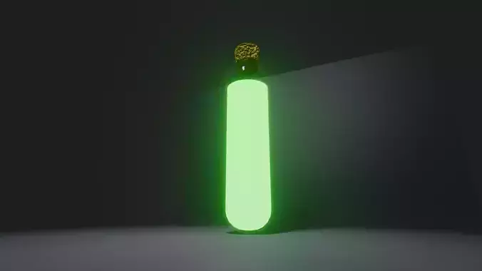 potion with glowing liquid Free low-poly 3D model