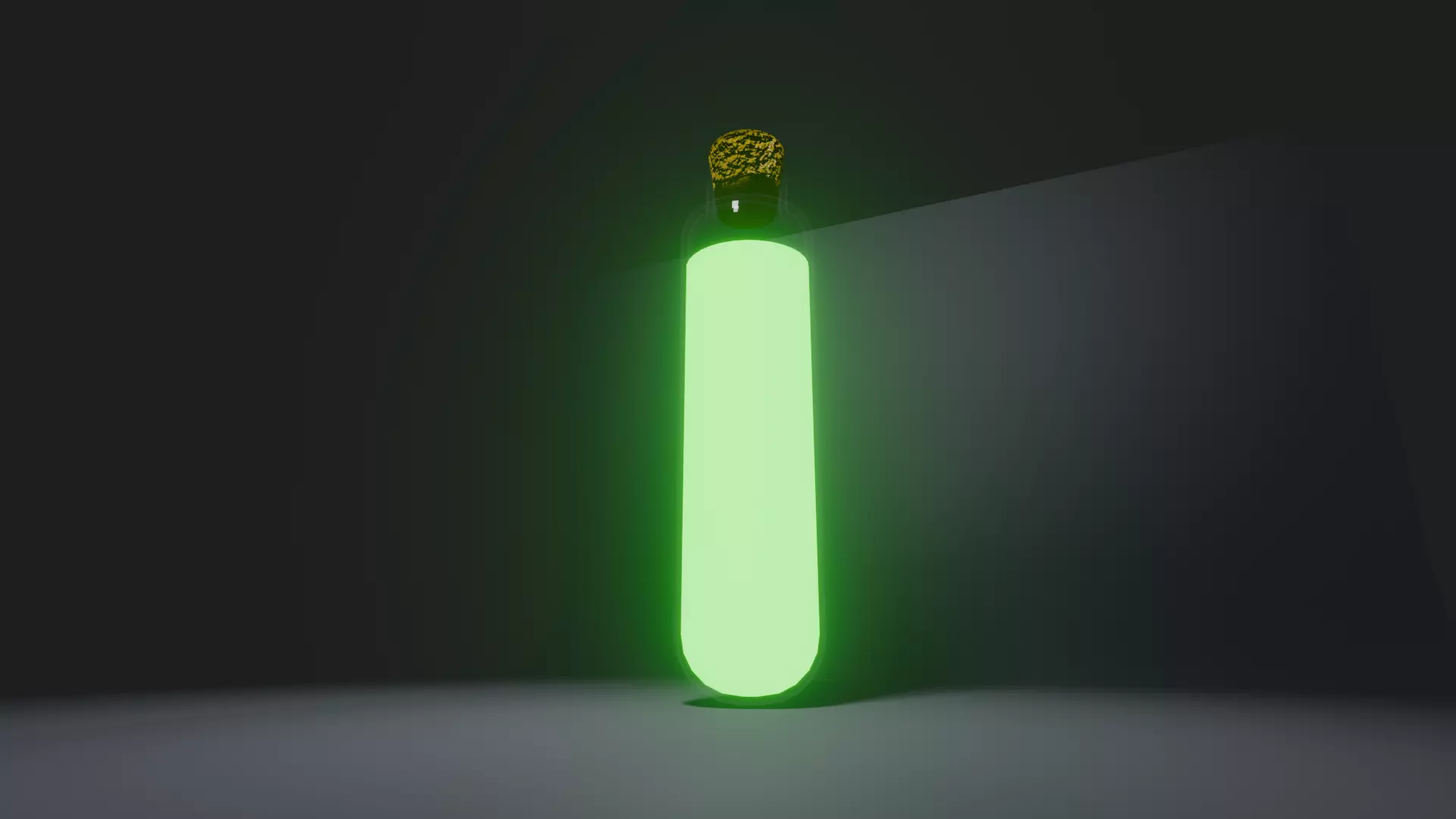 potion with glowing liquid Free low-poly 3D model