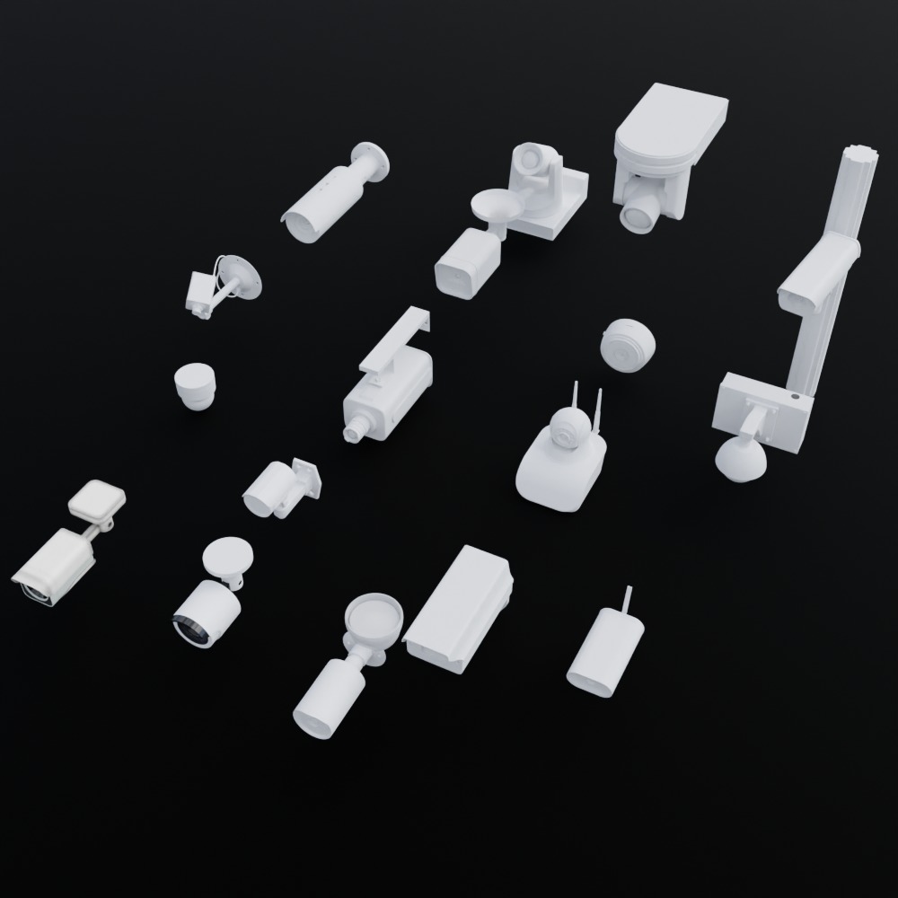 3D CCTV Camera Asset Pack - 18 High-Quality Models 3D model_1