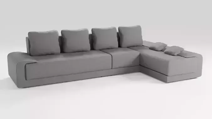 Sofa in dark colors with a modern design and stylish appearance
