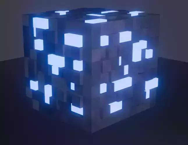 minecraft diamond ore Free low-poly 3D model