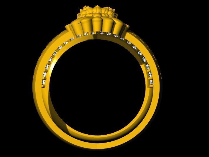 Laxmi and chevron ring 3dm file 3D print model_28