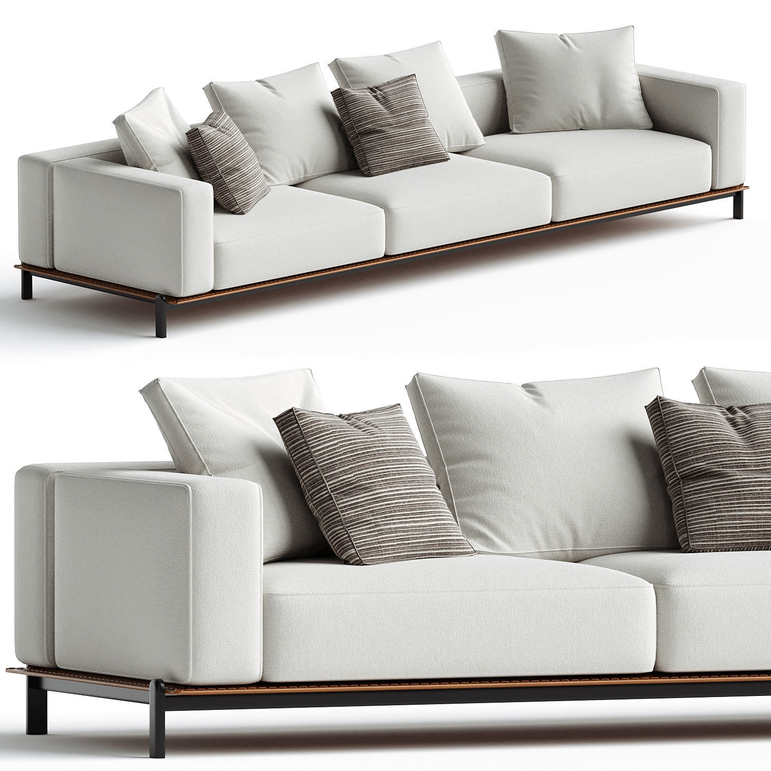 Poliform Brera Sofa Modul System Set 02 3D model_2