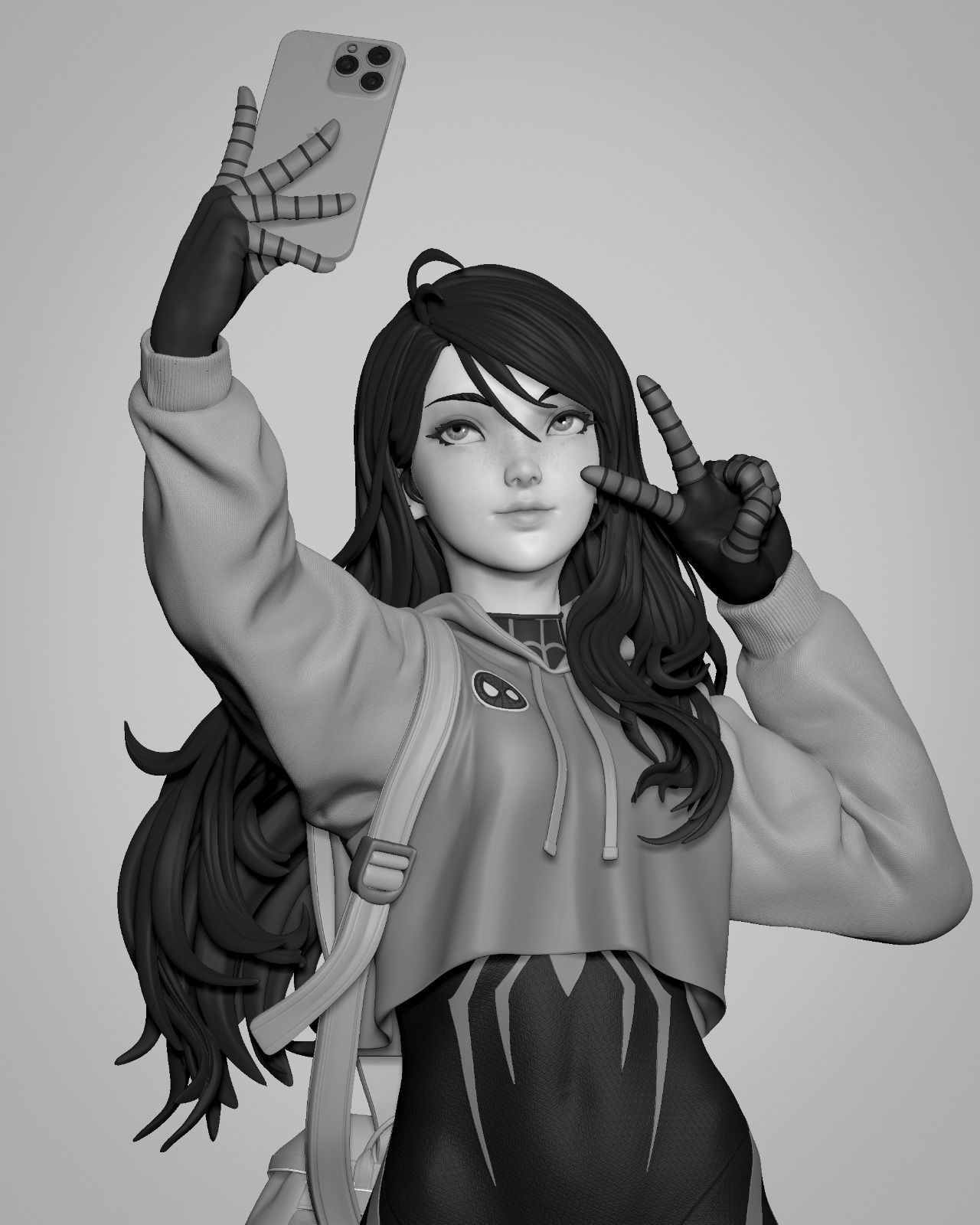 Spidergirl 3D Print 3D print model_5