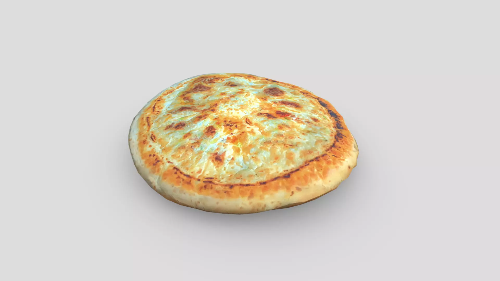 Flatbread 3 Low-poly 3D model_0