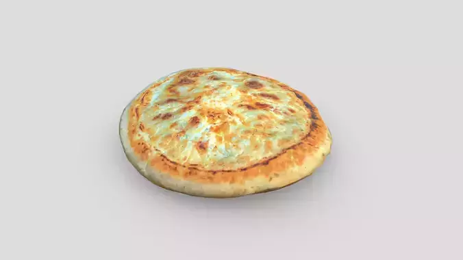 Flatbread 3 Low-poly 3D model
