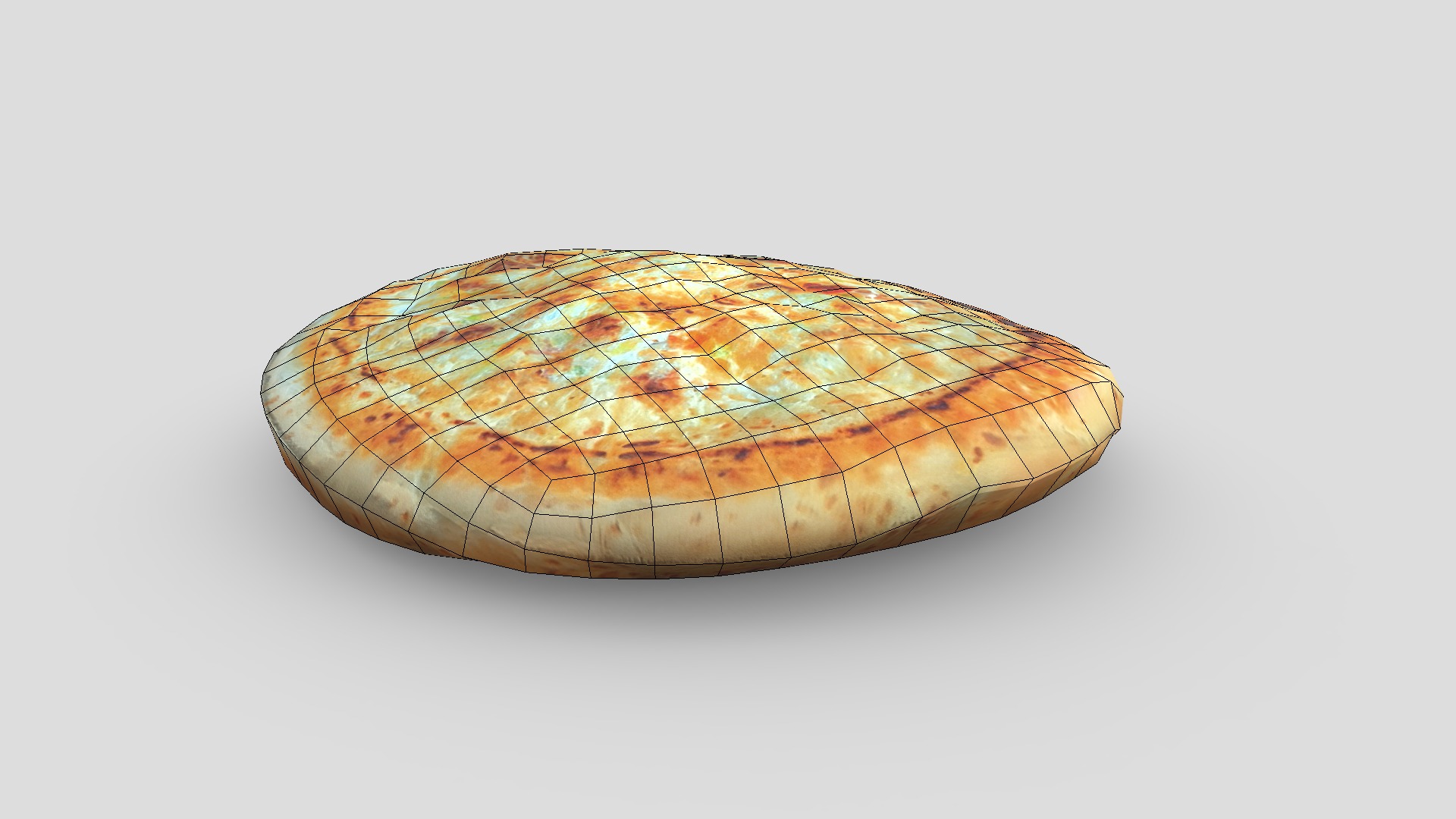 Flatbread 3 Low-poly 3D model_4