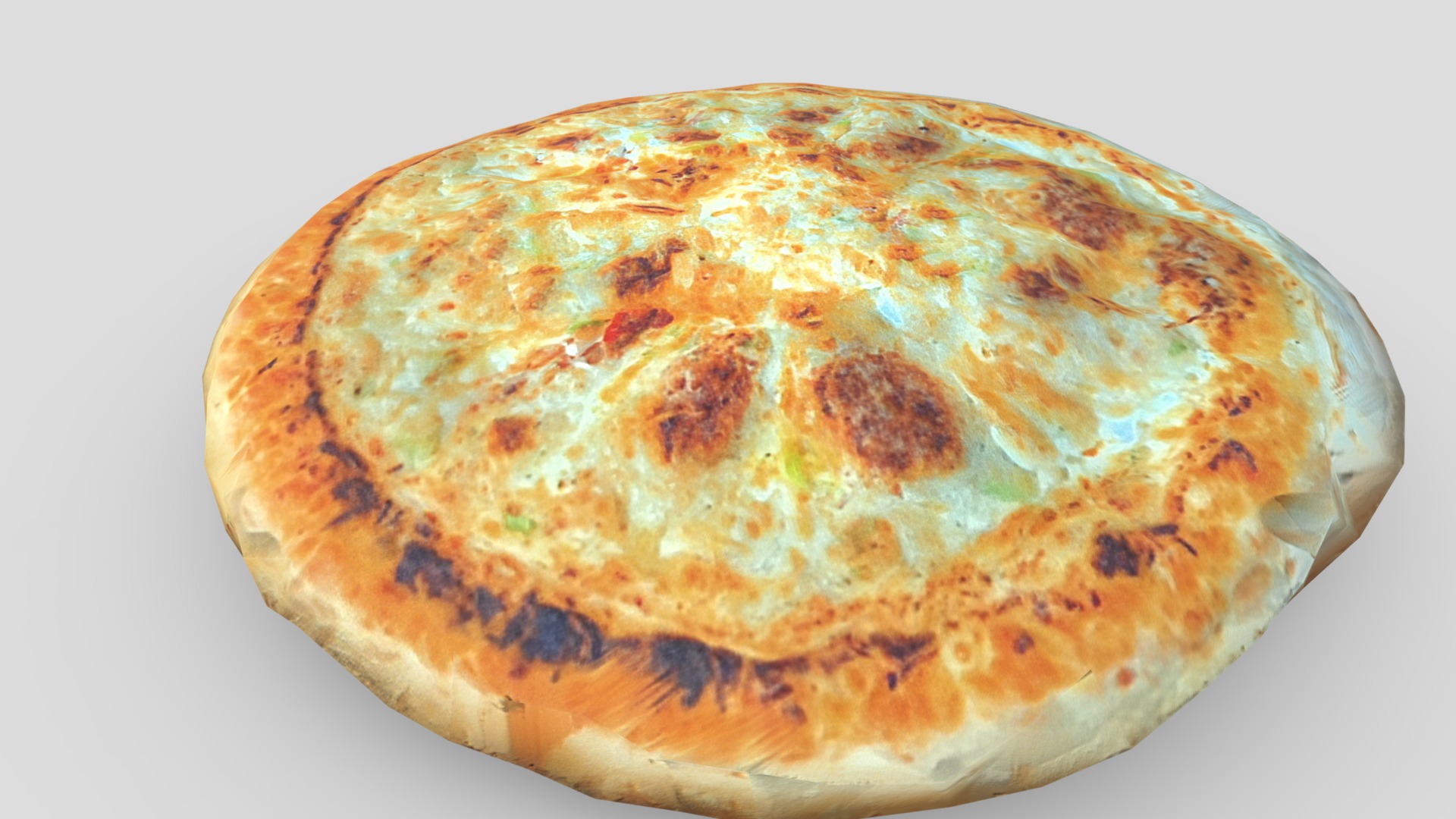 Flatbread 3 Low-poly 3D model_9