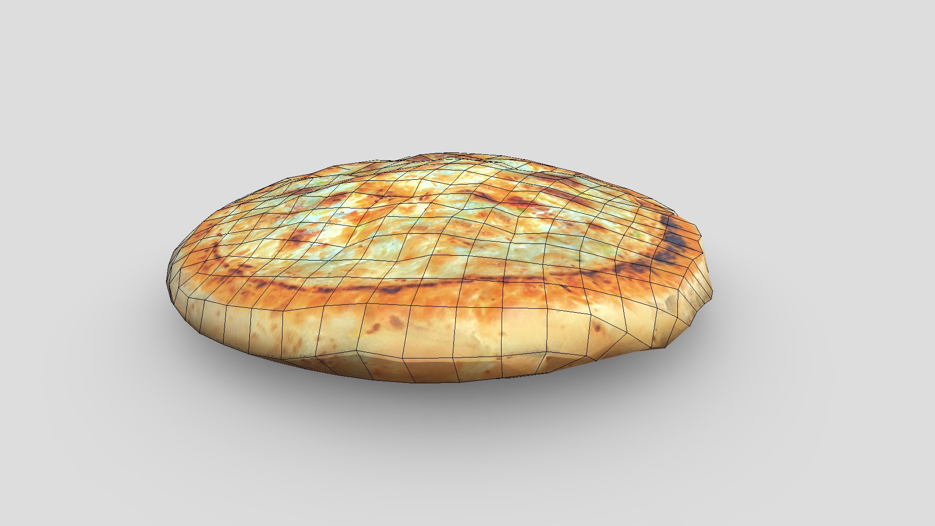Flatbread 3 Low-poly 3D model_8