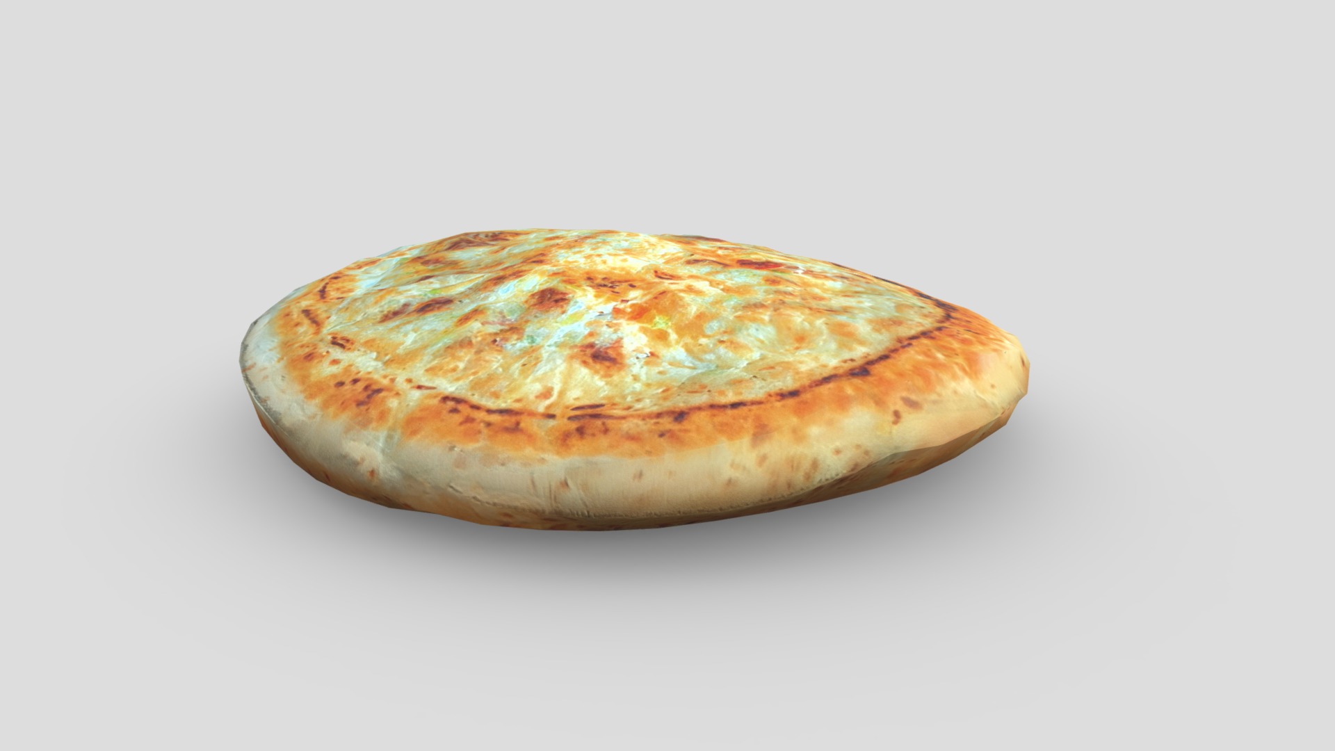 Flatbread 3 Low-poly 3D model_3