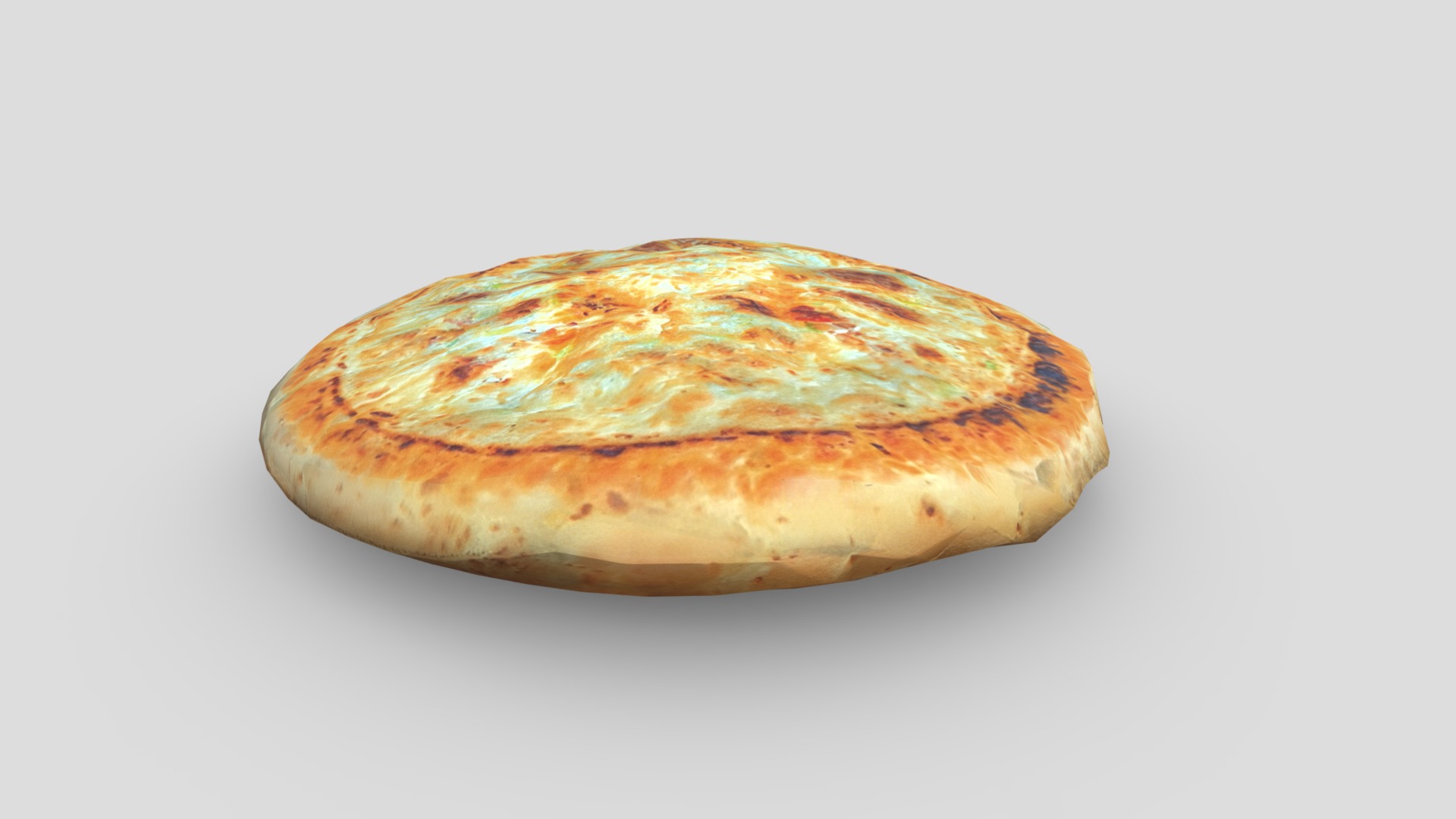 Flatbread 3 Low-poly 3D model_7