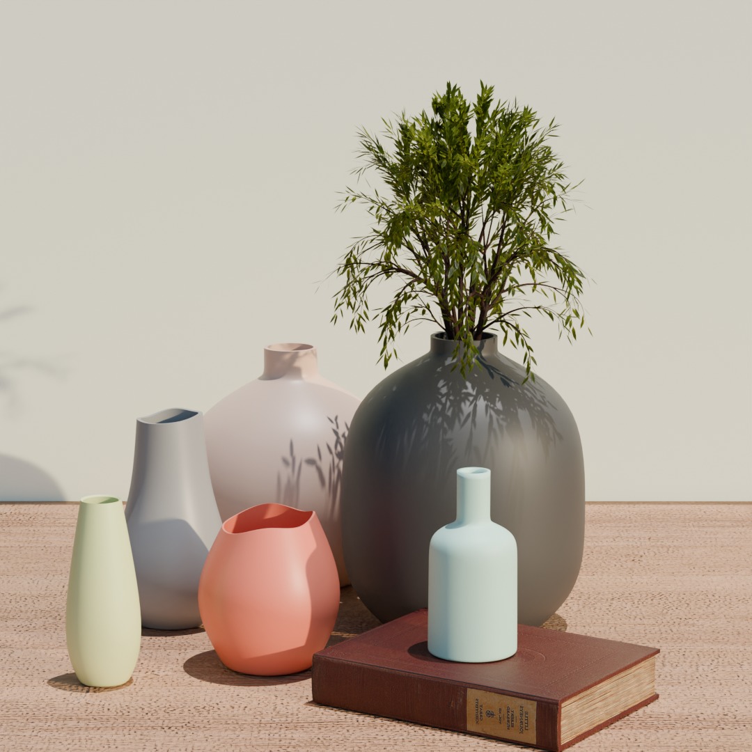 Indochine vintage retro style flower vases for 3d printing 3D print model_1