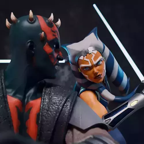 Ahsoka Tano vs Darth Maul 3D Print 3D print model
