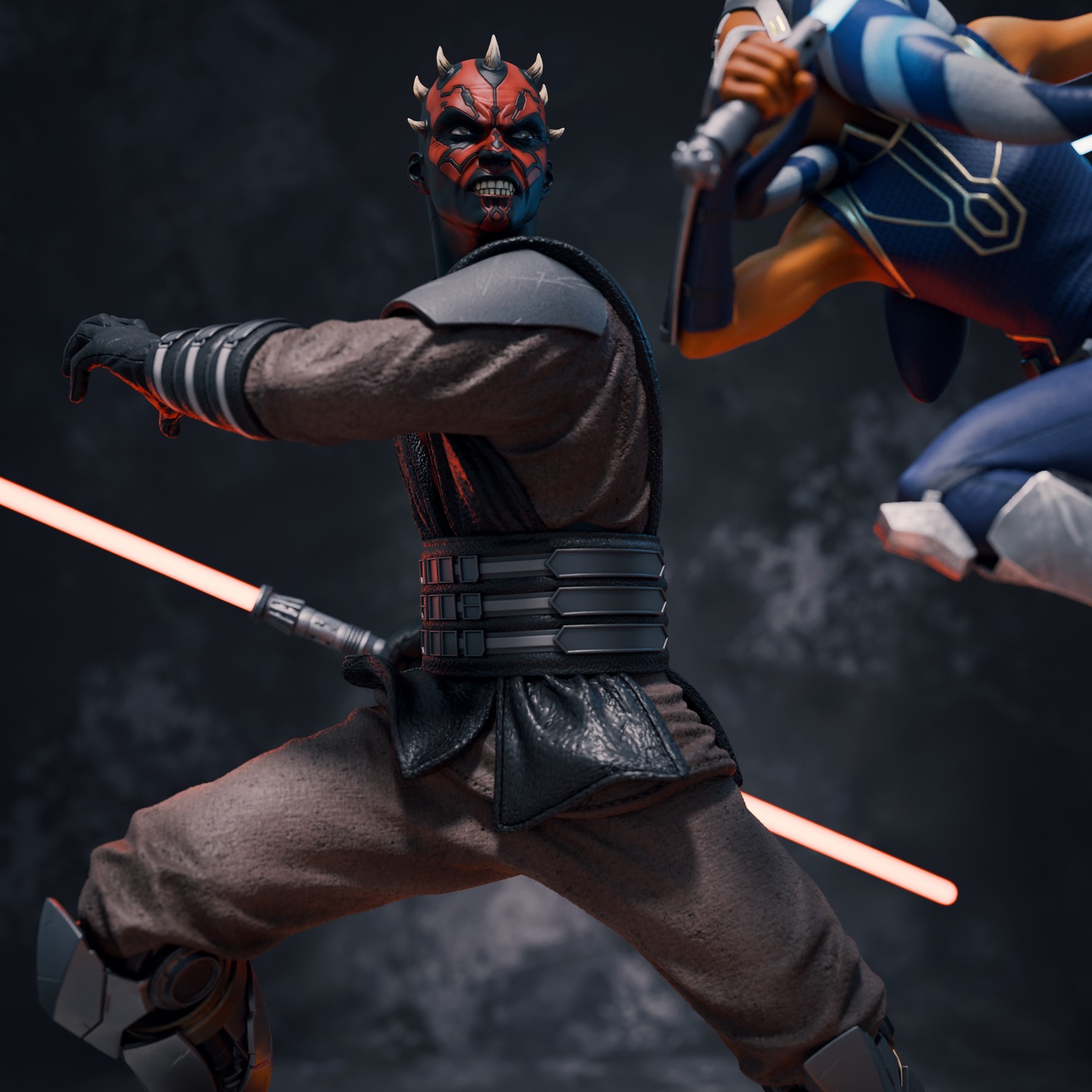 Ahsoka Tano vs Darth Maul 3D Print 3D print model_2