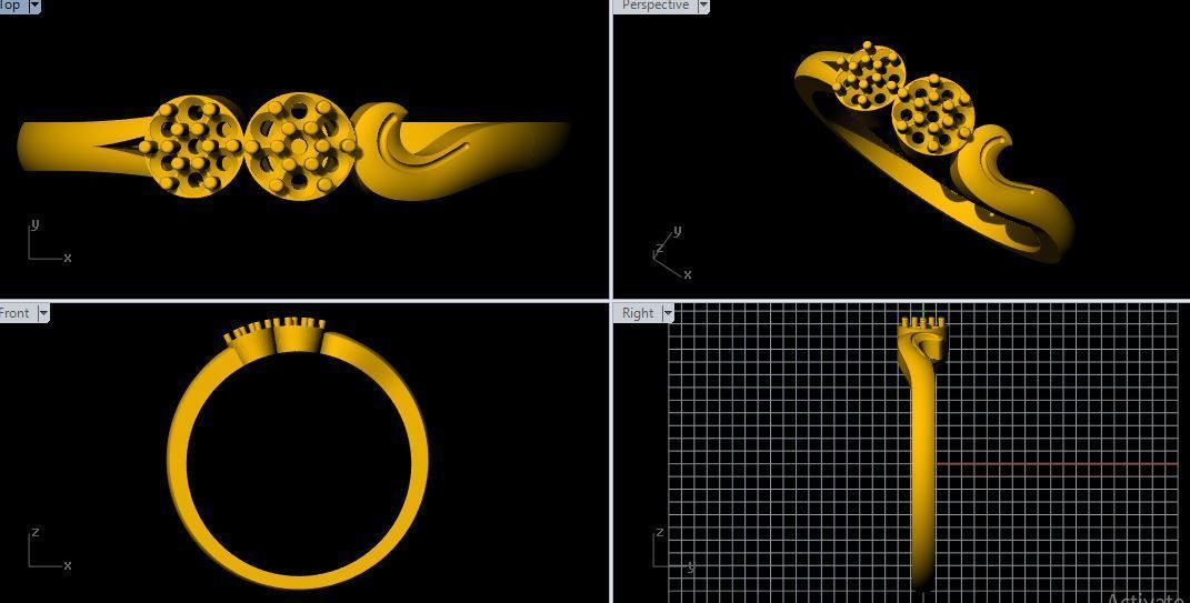 Cluster Ring 3dm file 3D print model_27