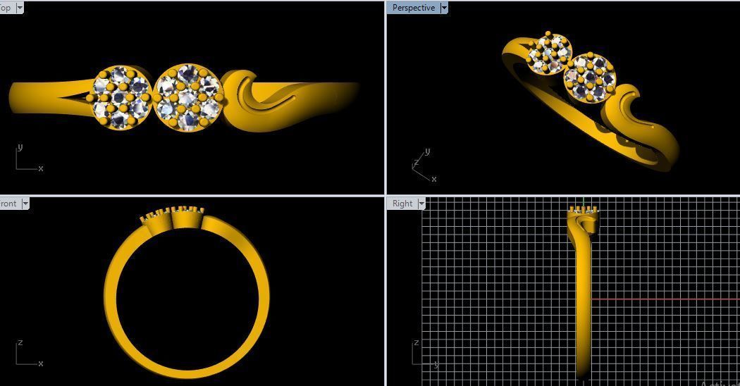 Cluster Ring 3dm file 3D print model_19