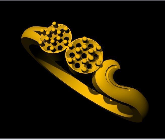 Cluster Ring 3dm file 3D print model_31