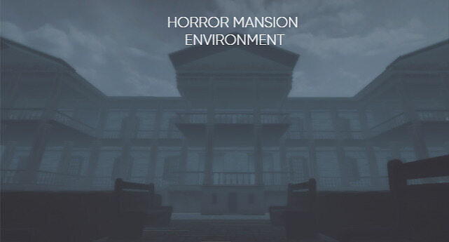 Horror Game-Ready Mansion Environment Low-poly 3D model