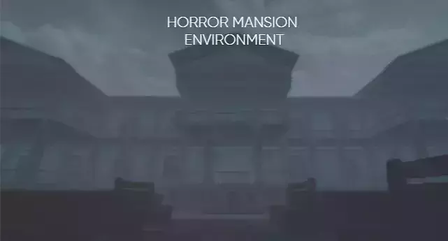 Horror Game-Ready Mansion Environment Low-poly 3D model