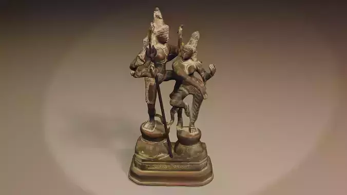 Shiva and Parvati 3D Model Free 3D model