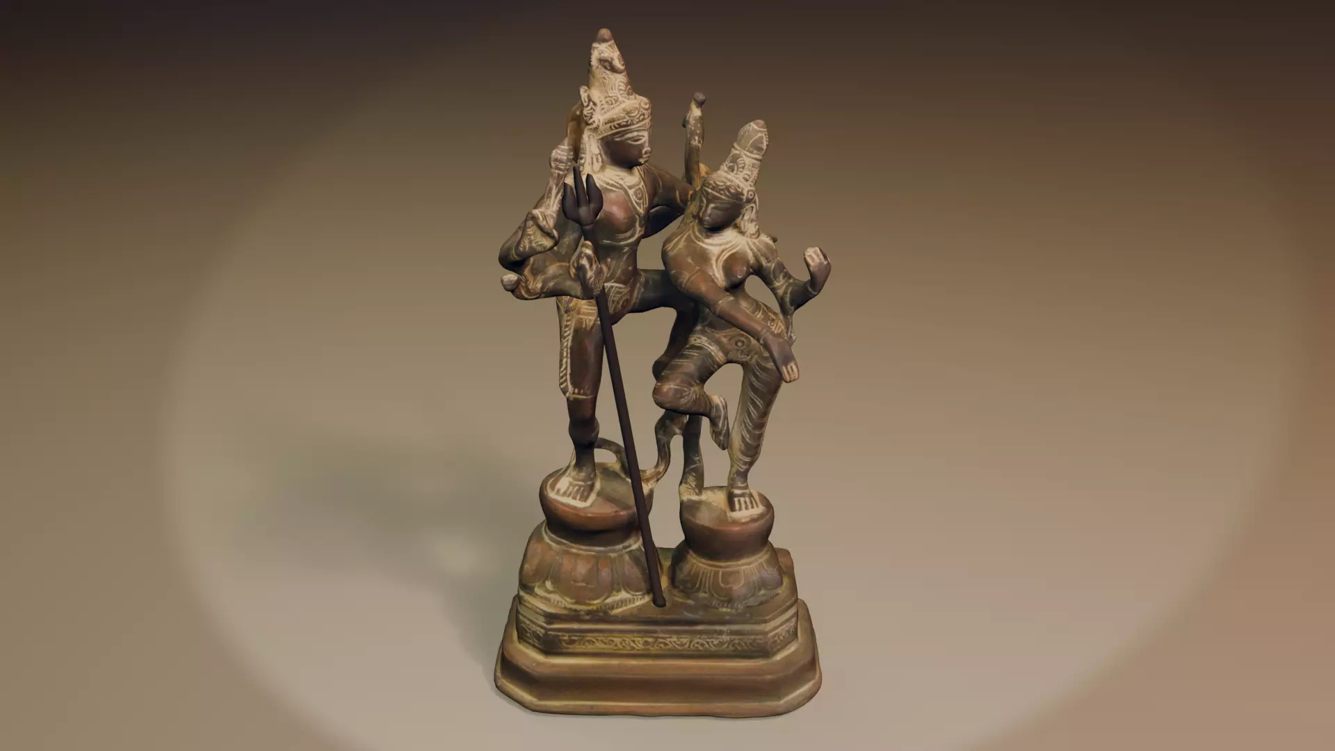 Shiva and Parvati 3D Model Free 3D model_0