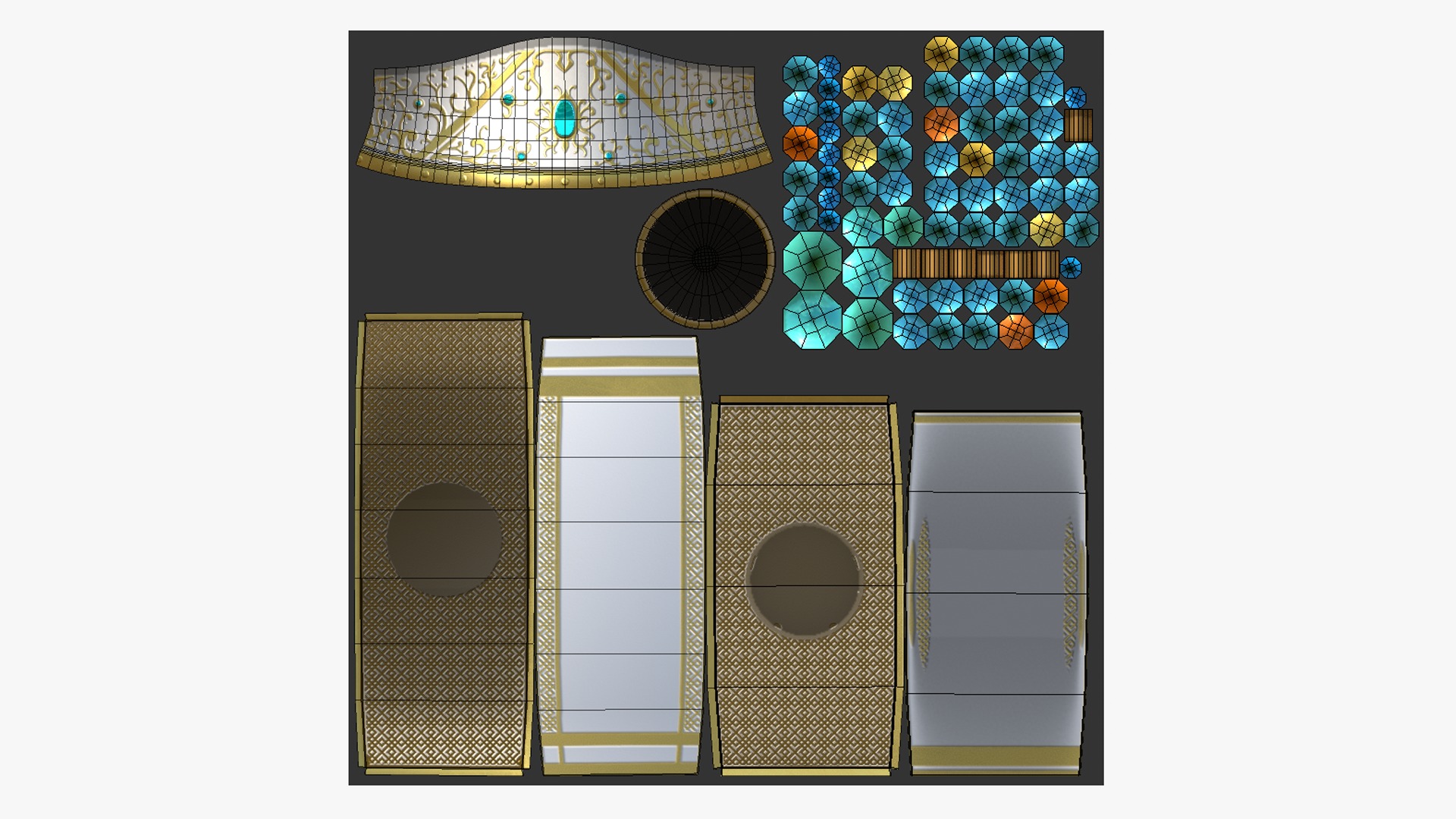 10 Chinese Emperor Headwear Collection - Character Design _47