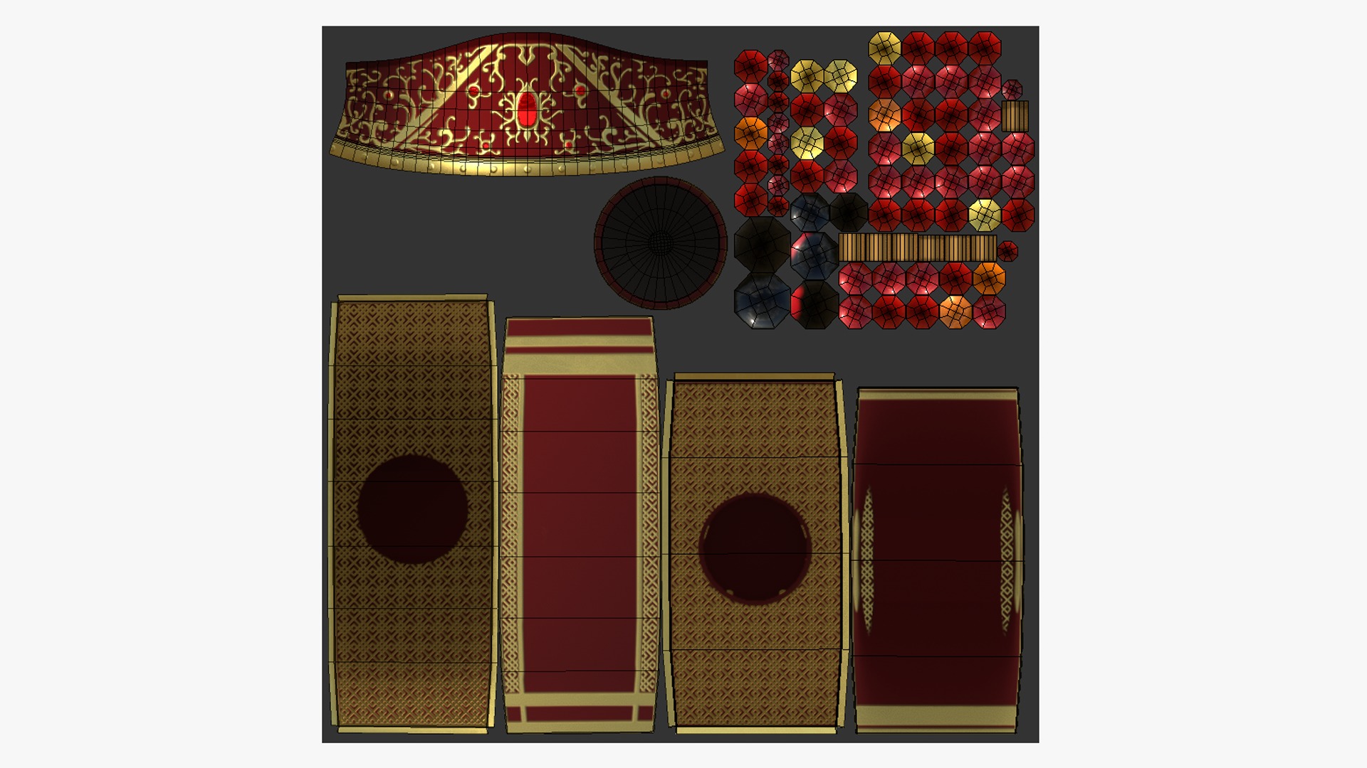 10 Chinese Emperor Headwear Collection - Character Design _48