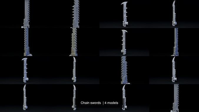 Chain swords  3D Model Collection
