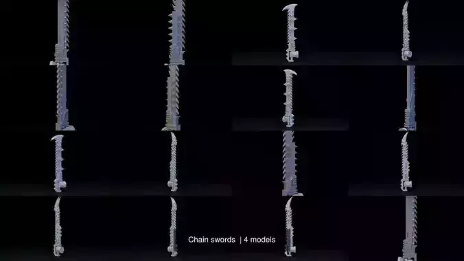 Chain swords  3D Model Collection