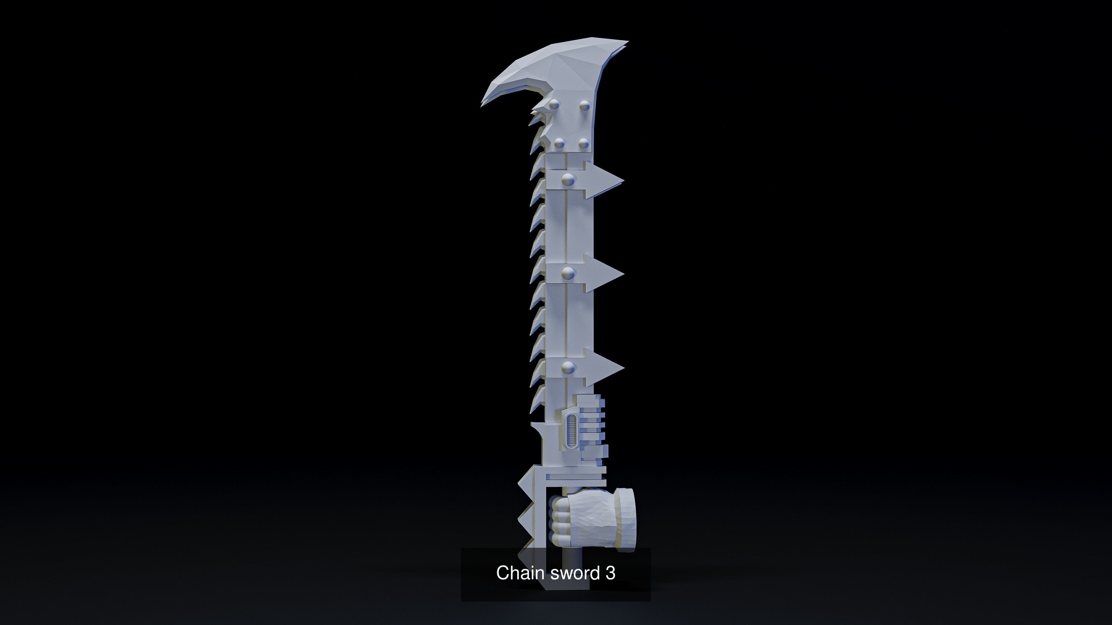 Chain swords  3D Model Collection_3
