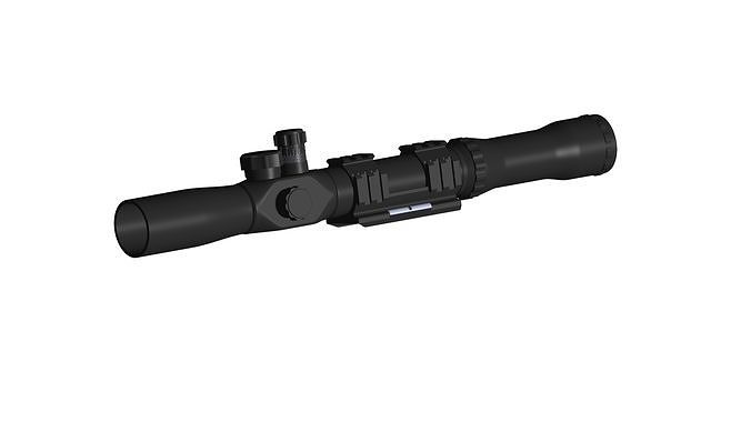 sniper scope 3D model