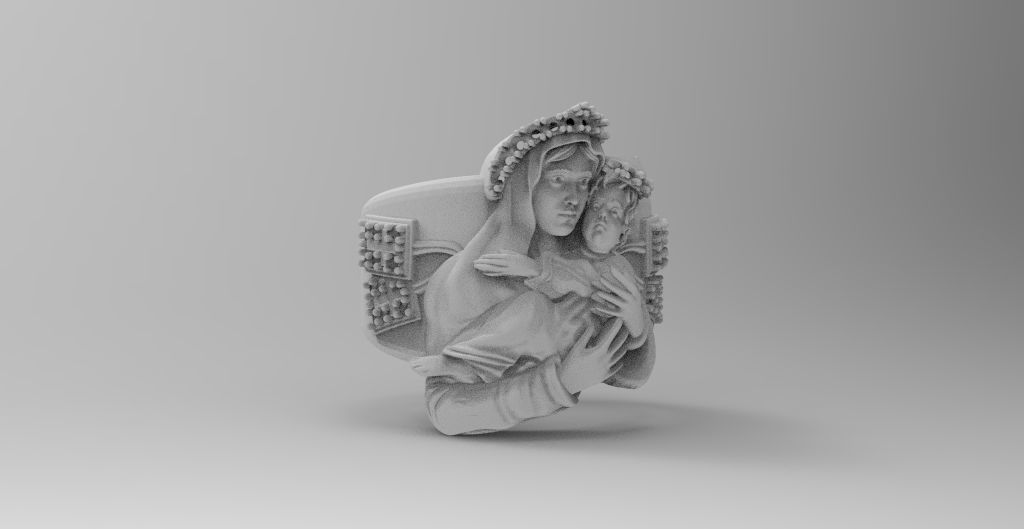 anillo virgen del carmen  3D print model_4
