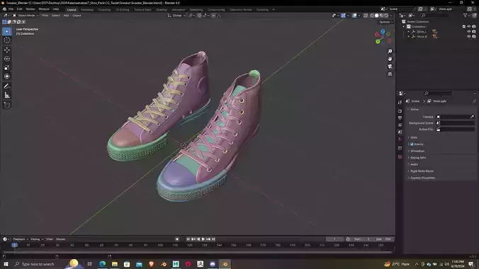 High Detail Sneaker 3D Model  Print Ready 3D print model