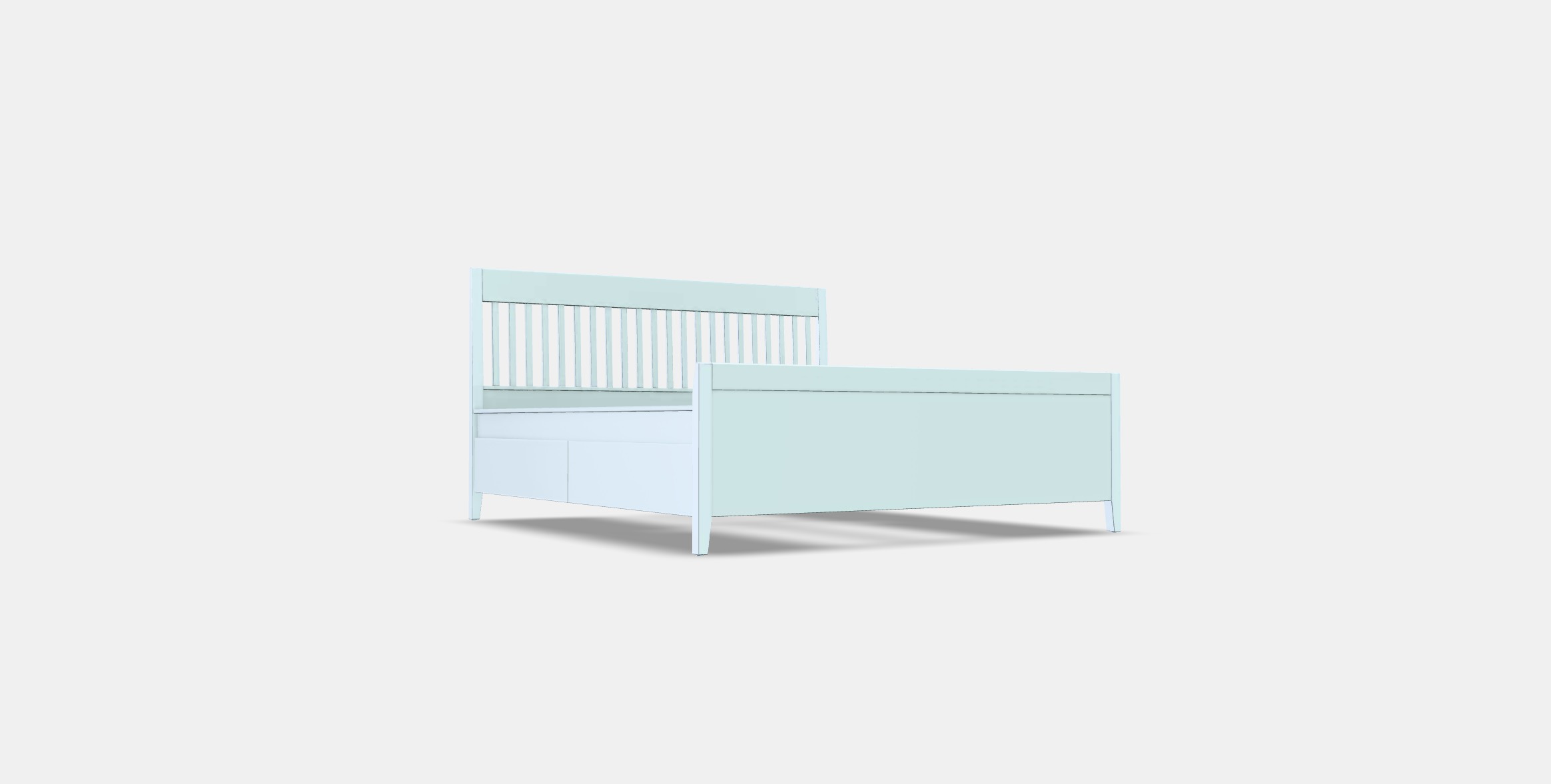 IDANAS Bed frame with storage 1 Low-poly 3D model_2
