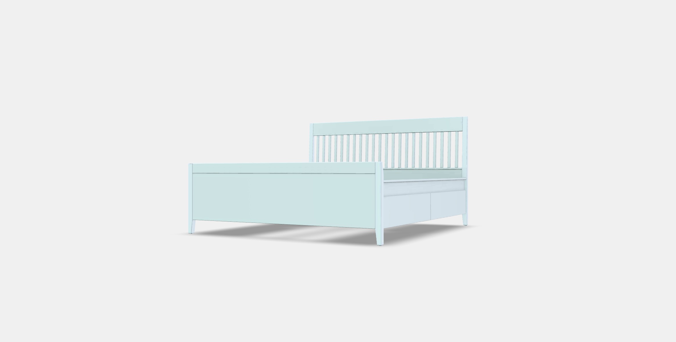IDANAS Bed frame with storage 1 Low-poly 3D model_12