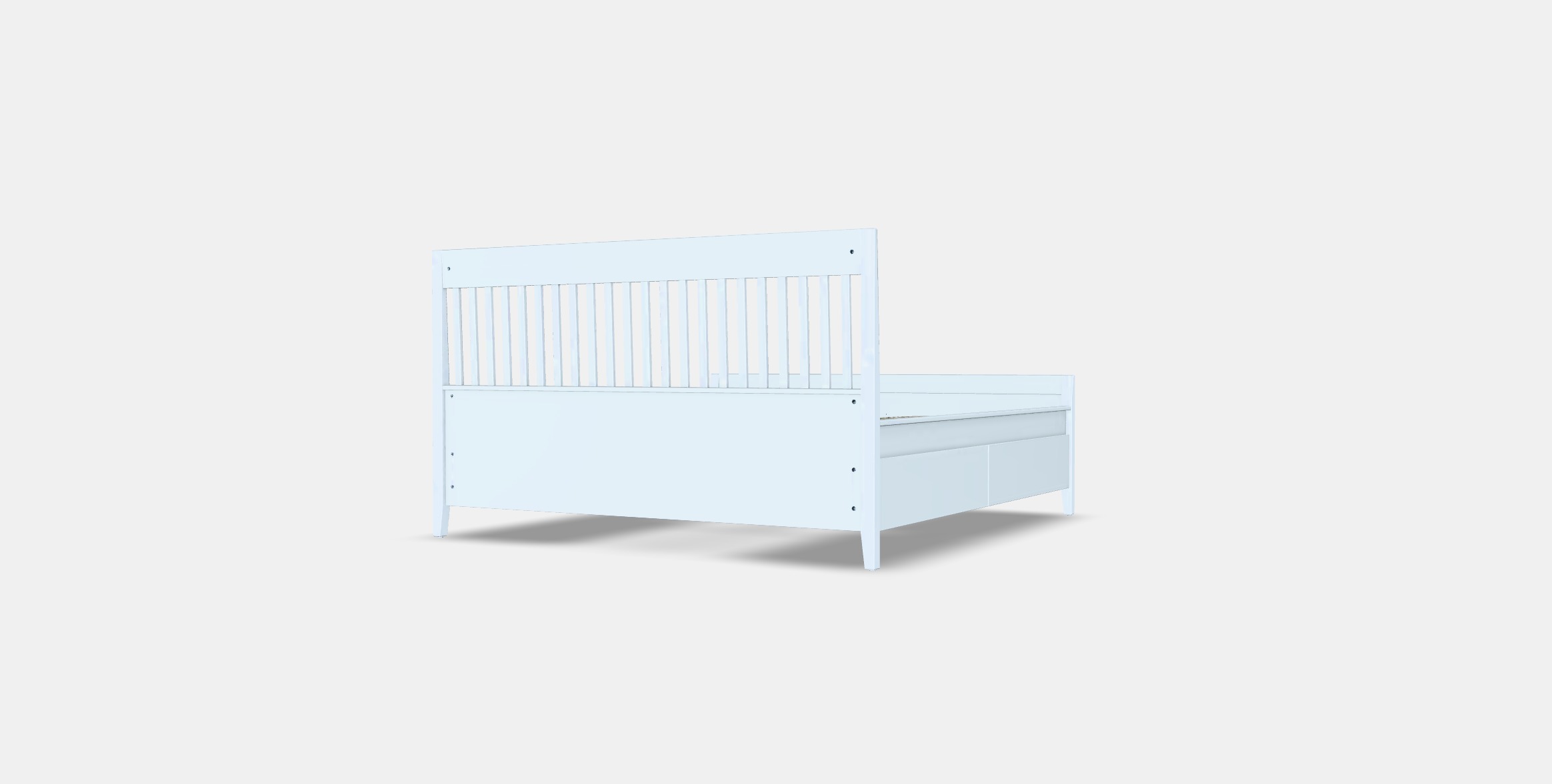 IDANAS Bed frame with storage 1 Low-poly 3D model_4