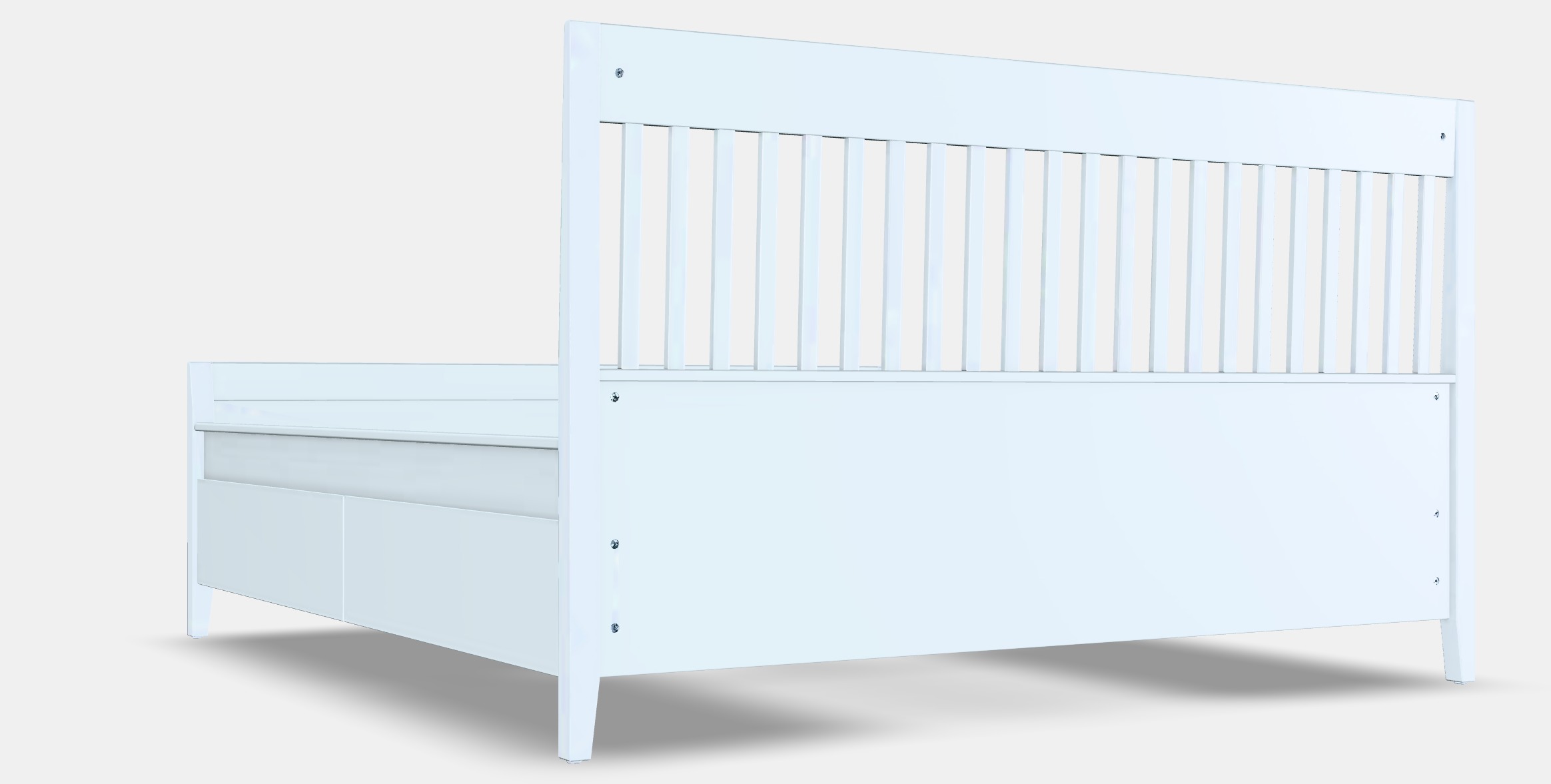 IDANAS Bed frame with storage 1 Low-poly 3D model_7