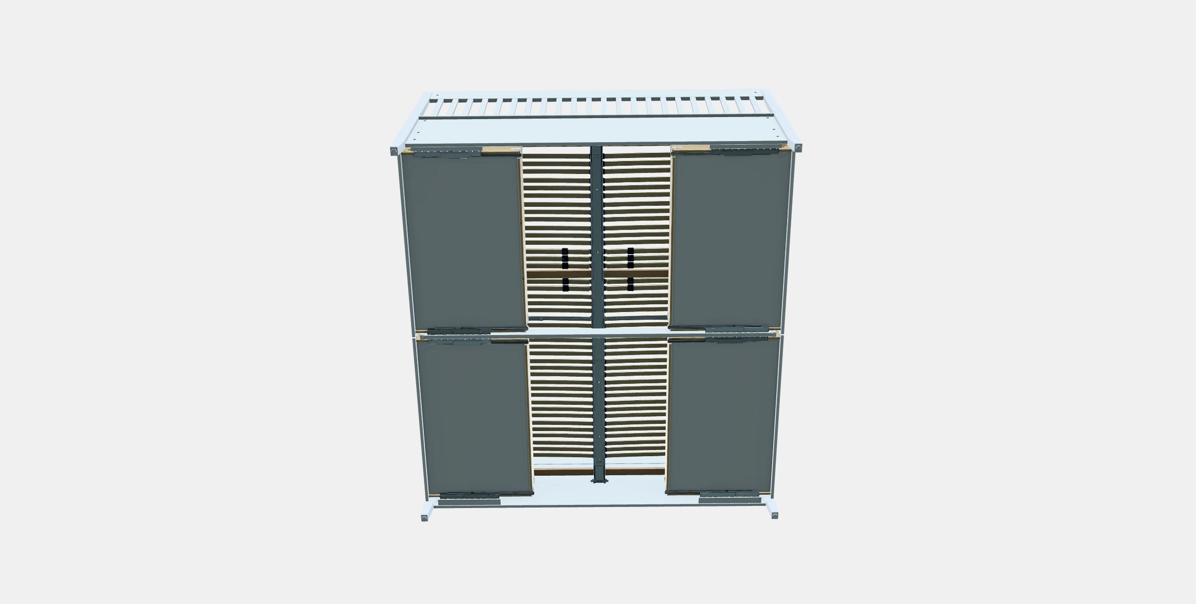 IDANAS Bed frame with storage 1 Low-poly 3D model_5