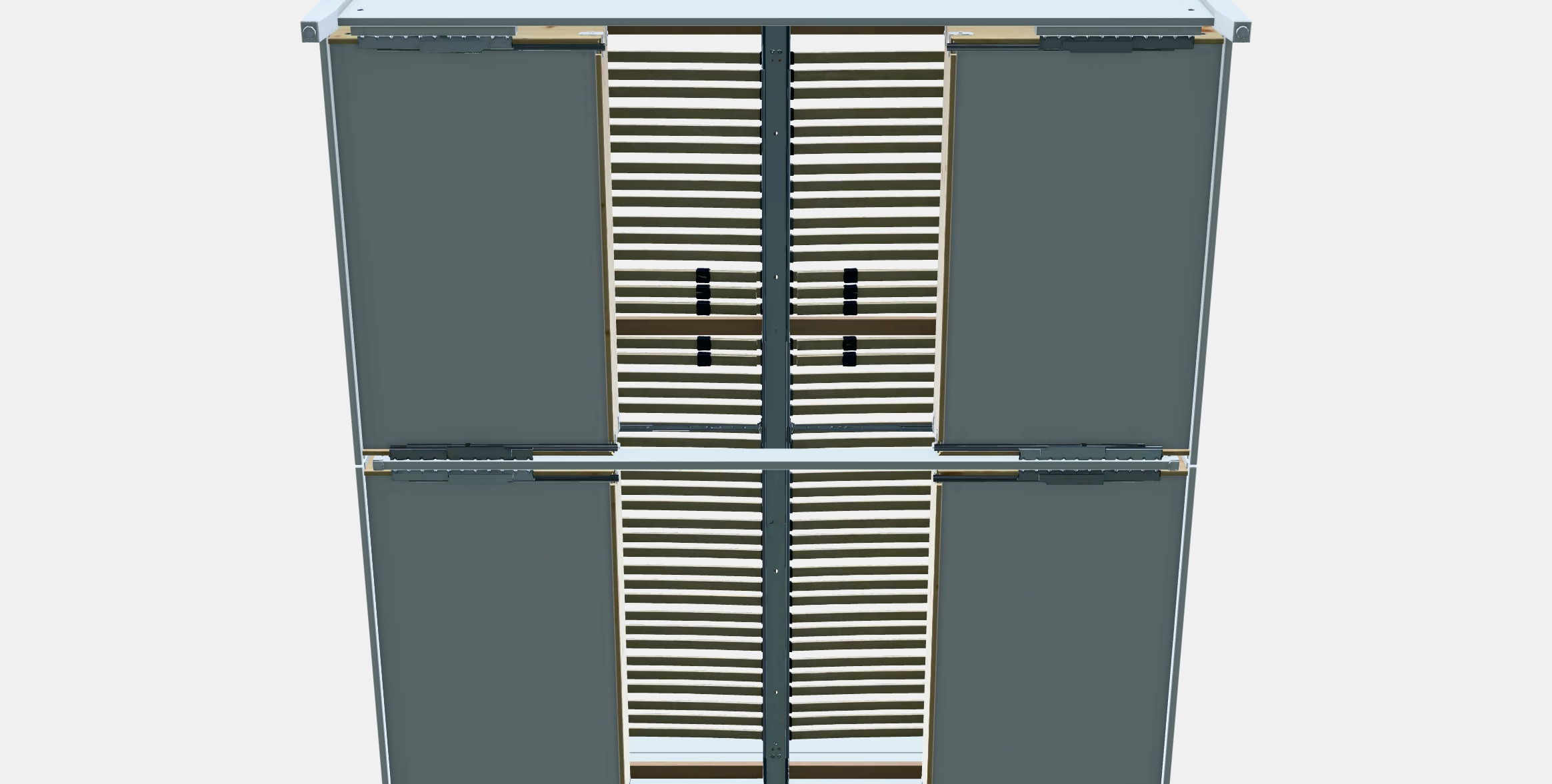 IDANAS Bed frame with storage 1 Low-poly 3D model_8