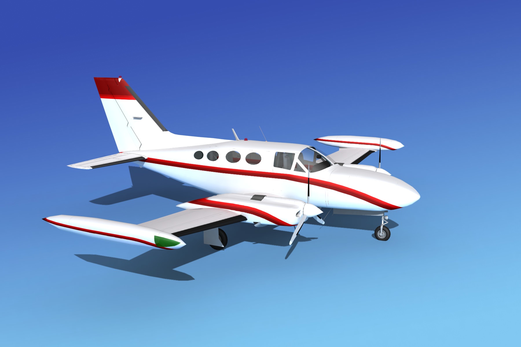 Cessna 421 Golden Eagle V12 3D model_3