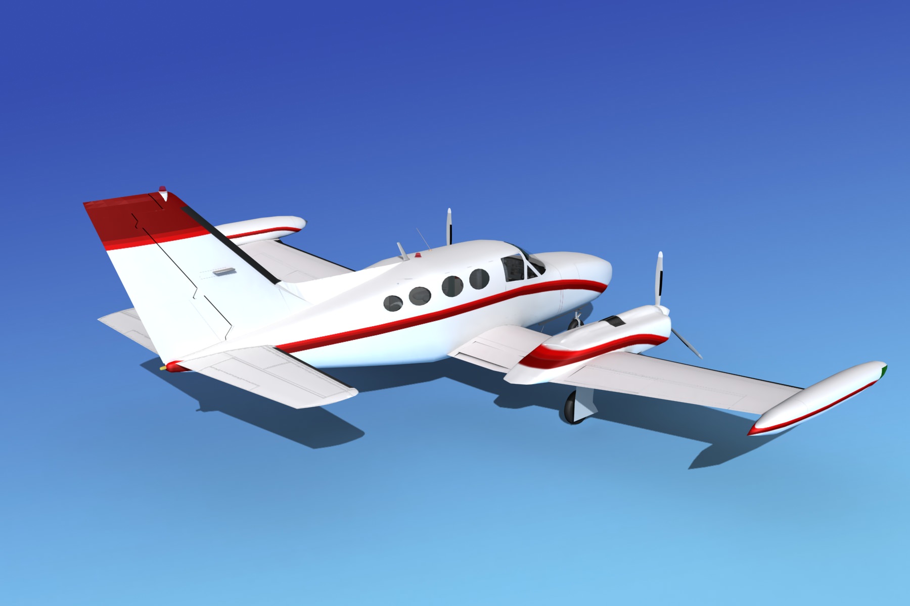 Cessna 421 Golden Eagle V12 3D model_5