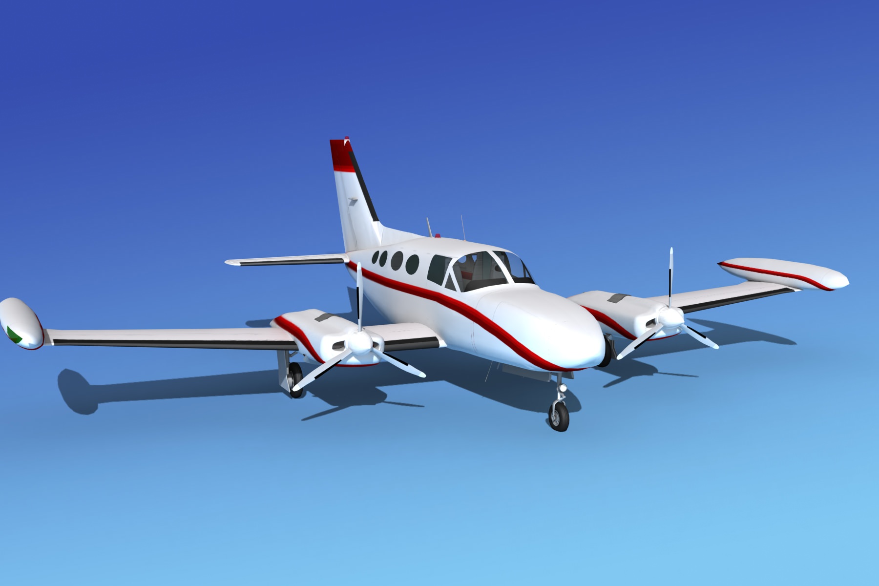 Cessna 421 Golden Eagle V12 3D model_2