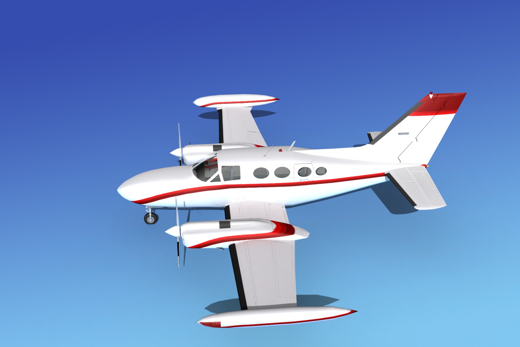 Cessna 421 Golden Eagle V12 3D model_9