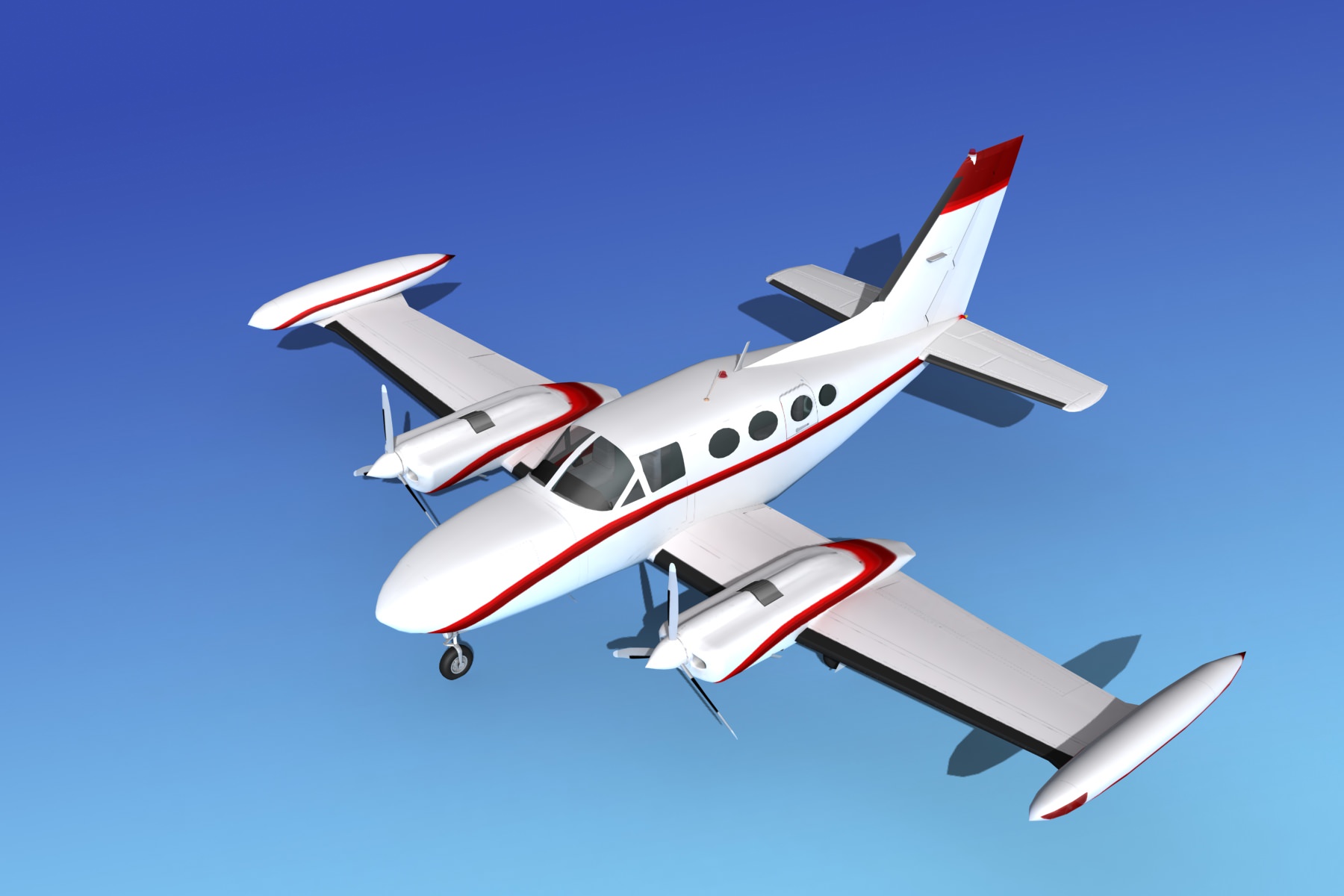 Cessna 421 Golden Eagle V12 3D model_10