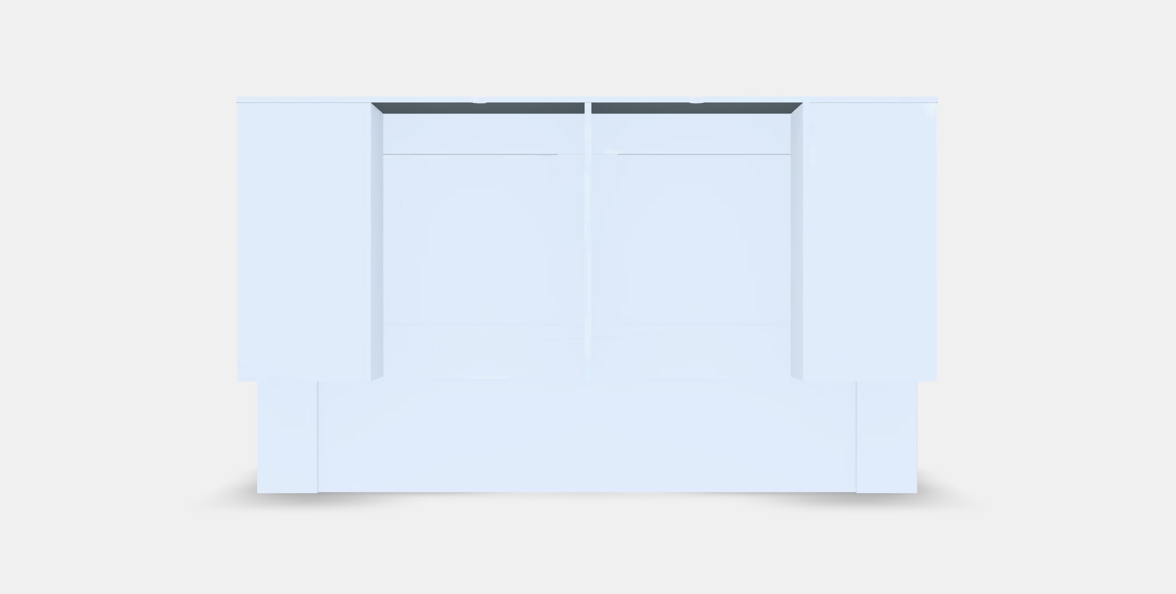 BRIMNES Bed frame w storage and headboard 5 Low-poly 3D model_15