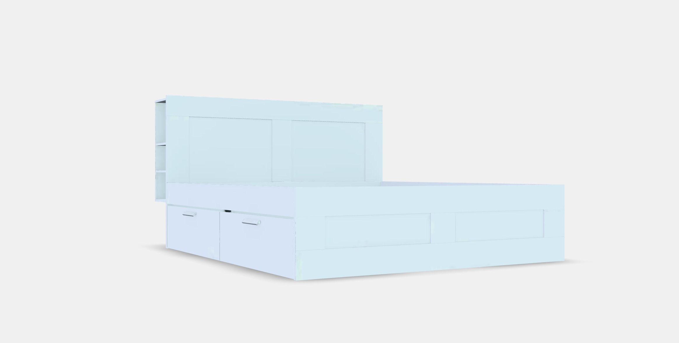 BRIMNES Bed frame w storage and headboard 5 Low-poly 3D model_9
