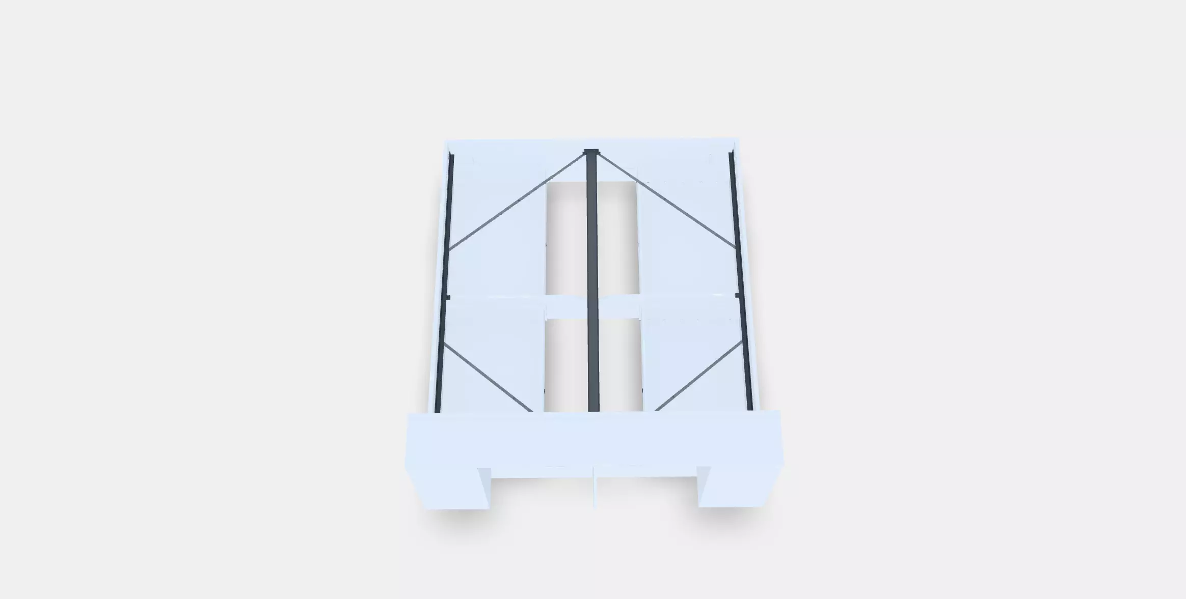 BRIMNES Bed frame w storage and headboard 5 Low-poly 3D model_0