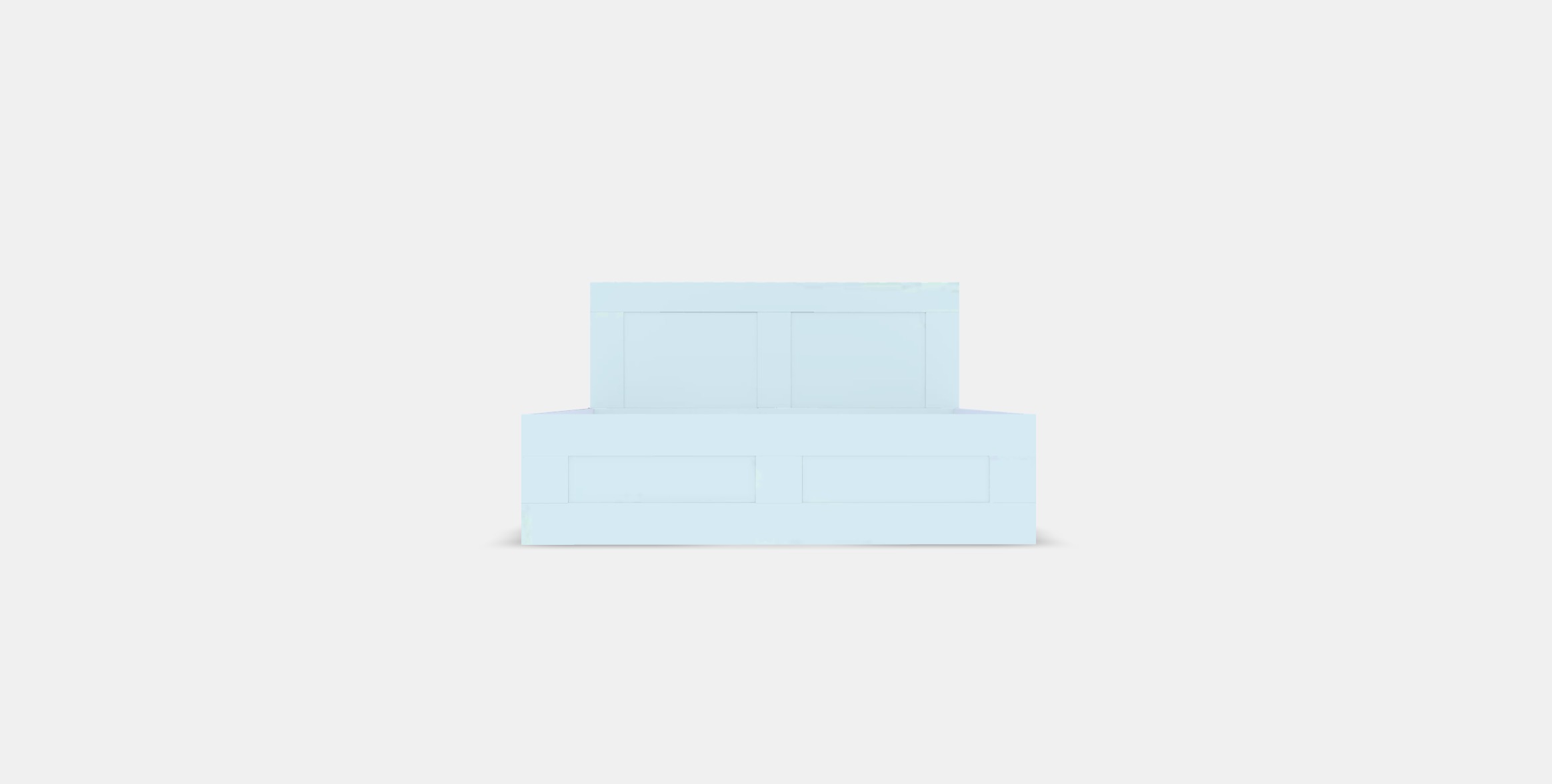 BRIMNES Bed frame w storage and headboard 5 Low-poly 3D model_10